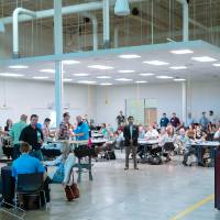 Room of guests at the Engineering Design Project Preview